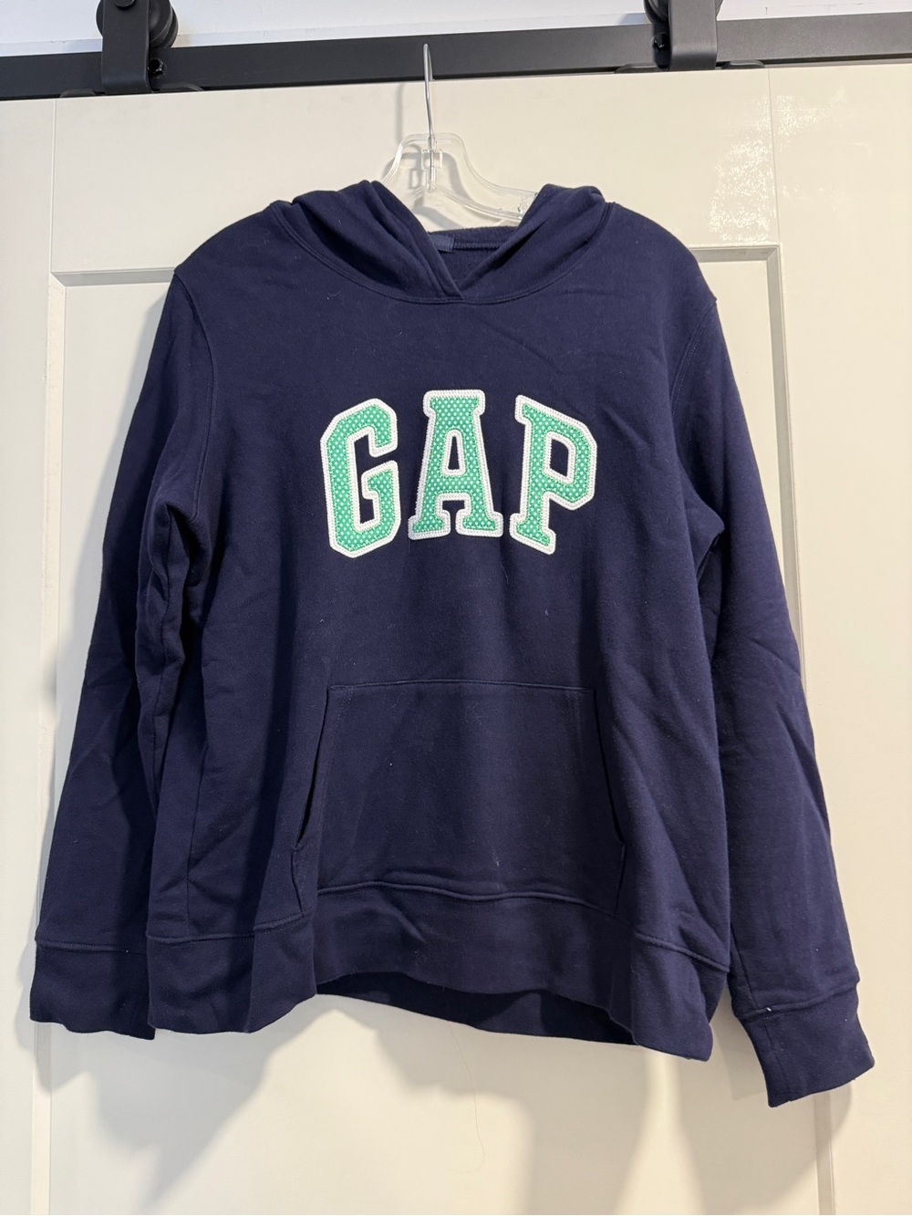 GAP Navy Hoodie with Green and White Logo